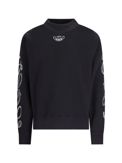 Off-white 'bandana' Crew Neck Sweatshirt In Black  