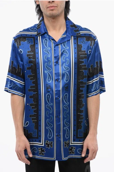 OFF-WHITE BANDANA MOTIF BOWLING SHIRT