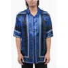 Off-white Bandana Motif Bowling Shirt In Blue