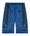 Off-white Sustainable Viscose Bermuda Shorts With Bandana Print In Multi