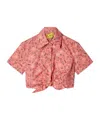 Off-white Bandana-print Cotton Shirt In Pink
