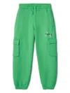 Off-white Bandana-print Cotton Track Pants In Green