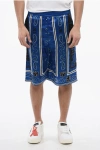 Off-white Sustainable Viscose Bermuda Shorts With Bandana Print In Multi