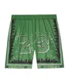 Off-white Bandana-print Swim Shorts In Green