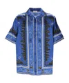 Off-white Bandana Motif Bowling Shirt In Blue