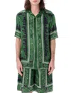 OFF-WHITE BANDANA VISCOSE BOWLING SHIRT FOR MEN IN GREEN BY OFF-WHITE FOR SS24