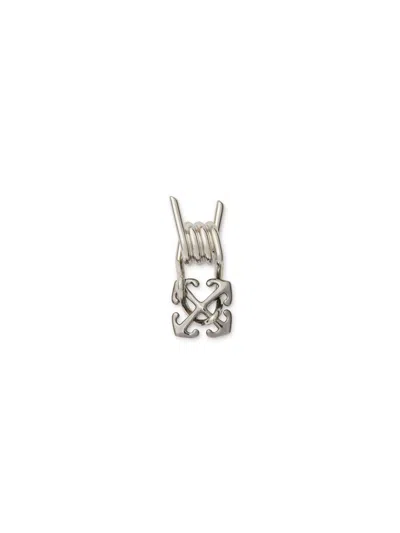 OFF-WHITE BARBED WIRE MONO EARRING