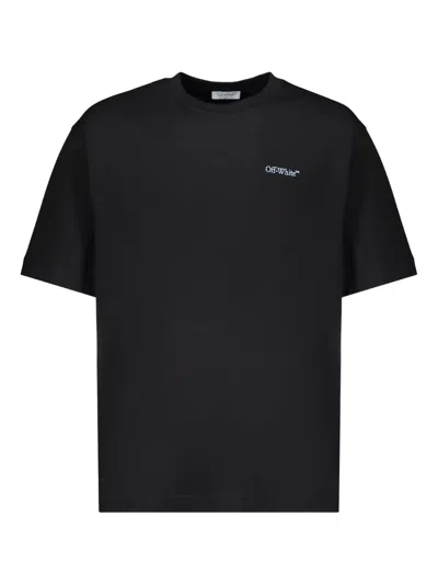 Off-white Small Bookish Regular Short Sleeve T-shirt In Black