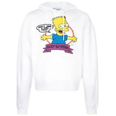 Pre-owned Off-white Bart Logo Oversized Fit White Hoodie