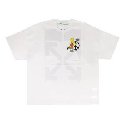 Pre-owned Off-white Bart Peace Oversized T-shirt 'white'