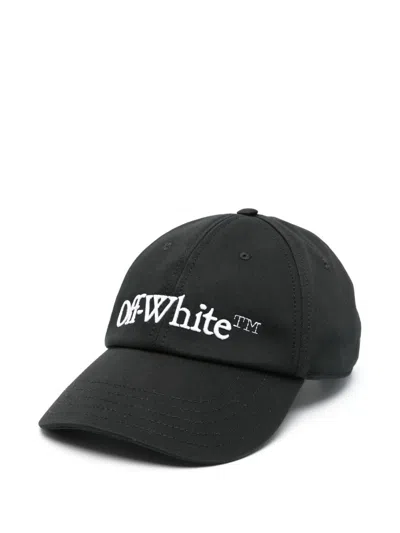 Off-white Drill Bookish Baseball Cap In Black