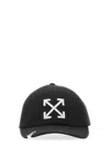 Off-white Curved Visor Baseball Cap In Black Cotton In Black