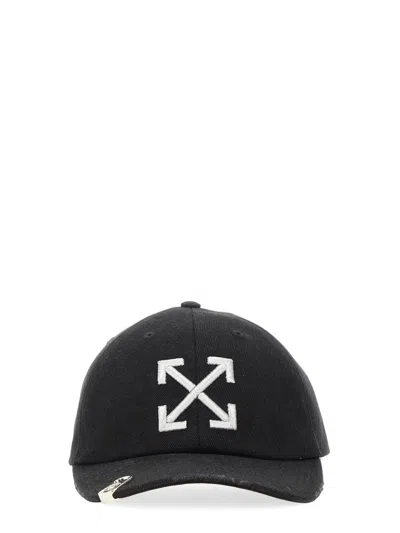 Off-white Curved Visor Baseball Cap In Black Cotton