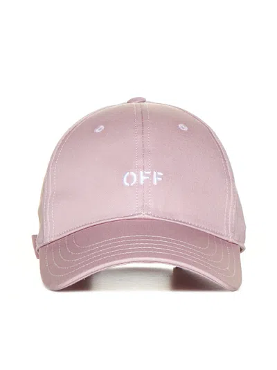 Off-white Drill Off Stamp Baseball Cap In Pink