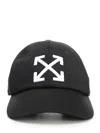 Off-white Baseball Cap With White Arrow Hats Black