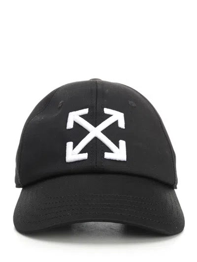 Off-white Baseball Cap With White Arrow Hats Black