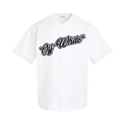 Off-white Baseball Cotton Short-sleeve Shirt In White