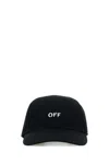 Off-white Black Cotton Baseball Cap In 1001