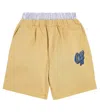 Off-white Baseball Logo-print Cotton Shorts In Beige