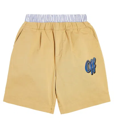 OFF-WHITE BASEBALL LOGO COTTON SHORTS