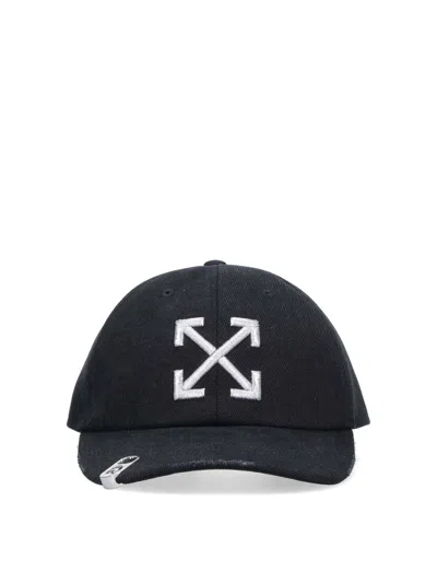 Off-white Curved Visor Baseball Cap In Black Cotton
