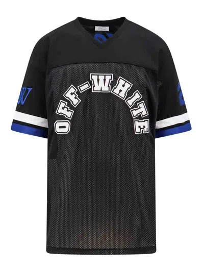 OFF-WHITE BASEBALL MESH T-SHIRT WITH FRONTAL LOGO