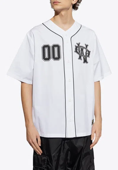 Off-white Baseball Short-sleeved Shirt In White