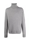Off-white Basic Knit Turtleneck Sweater In Gray