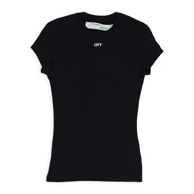 Off-white Basic Off Fitted Short Sleeve Black T-shirt