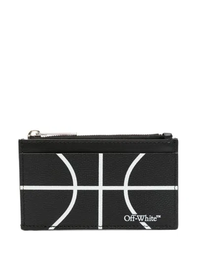 Off-white Basket Cardholder In Black