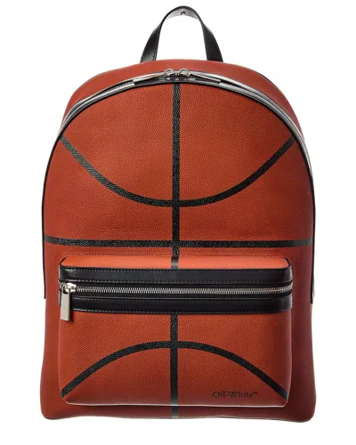 Off-white ™ Basketball Leather Backpack In Orange