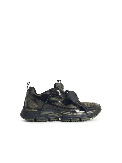 Off-white Technical Fabric Sneakers Featuring Mesh Panels In Gray