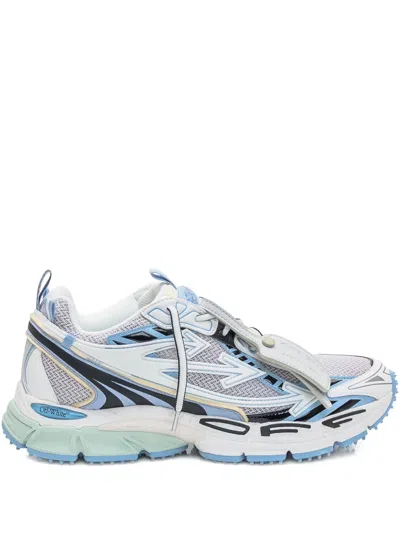 Off-white Be Right Back Lace-up Panelled Sneakers In Blue
