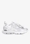 Off-white Ow Be Right Grey Low Top Sneakers With Zip-tie Detail In Mesh And Leather Man In Gray