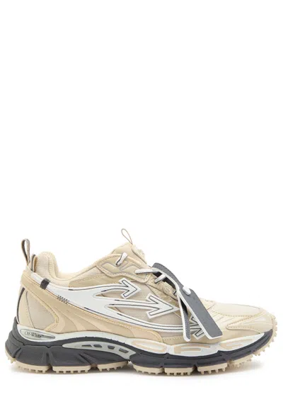 Off-white Be Right Back Panelled Mesh Sneakers In Beige