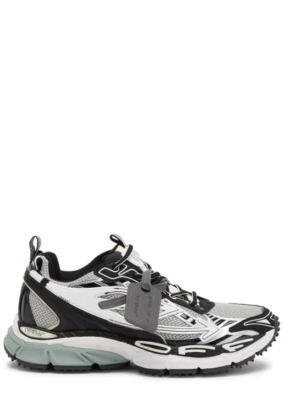 Off-white Ow Be Right Back Grey Low Top Sneakers With Zip-tie Detail In Mesh And Leather Man In White