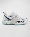 Off-white Mens Blue Other Be Right Back Mesh And Faux-leather Low-top Trainers Eur 41 / 8 Uk In 0140 White-light Blue