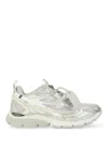 Off-white Modern Sneakers With Textured Sole And Mesh