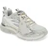Off-white Ow Be Right Grey Low Top Sneakers With Zip-tie Detail In Mesh And Leather Man In Gray