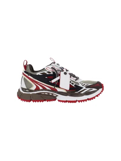 Off-white Be Right Back Red Leather Blend Sneakers In Multi