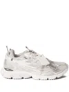 Off-white Ow Be Right Grey Low Top Sneakers With Zip-tie Detail In Mesh And Leather Man In Neutral