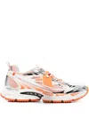 Off-white 'ow Be Right Back' Orange Low Top Sneakers With Zip-tie Detail In Orange