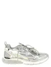 Off-white Grey Contemporary Mesh Upper Sneakers In Multi