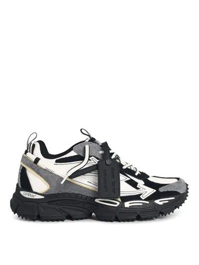 Off-white Be Right Back White Leather Blend Sneakers In Black