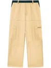 Off-white Off White Men `stitch Cotgab` Straight Cargo Pants In Beige