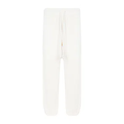 Off-white Beige Cotton 3d Diag Knit Pants In Neutrals