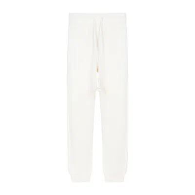 Off-white Beige Cotton 3d Diag Knit Pants In White