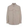 OFF-WHITE BEIGE MILITARY OVER SHIRT