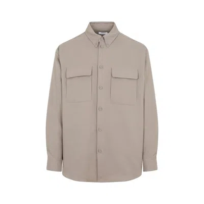 OFF-WHITE BEIGE MILITARY OVER SHIRT