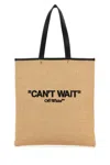 Off-white Off White 'day Off' Shopping Bag In Beige